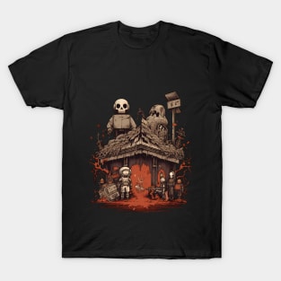 Comic-Style: AI Cyborg Robot Skull and the Apocalypse T-Shirt